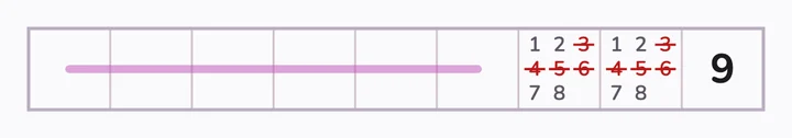 1–6, 2–7 and 3–8 all contain 3–6, so 3–6 leave the rest of the row.